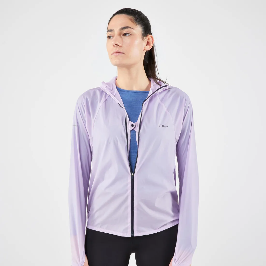 Women's Running & Trail Running Windproof Jacket - KIPRUN Run 900 Wind - Lilac