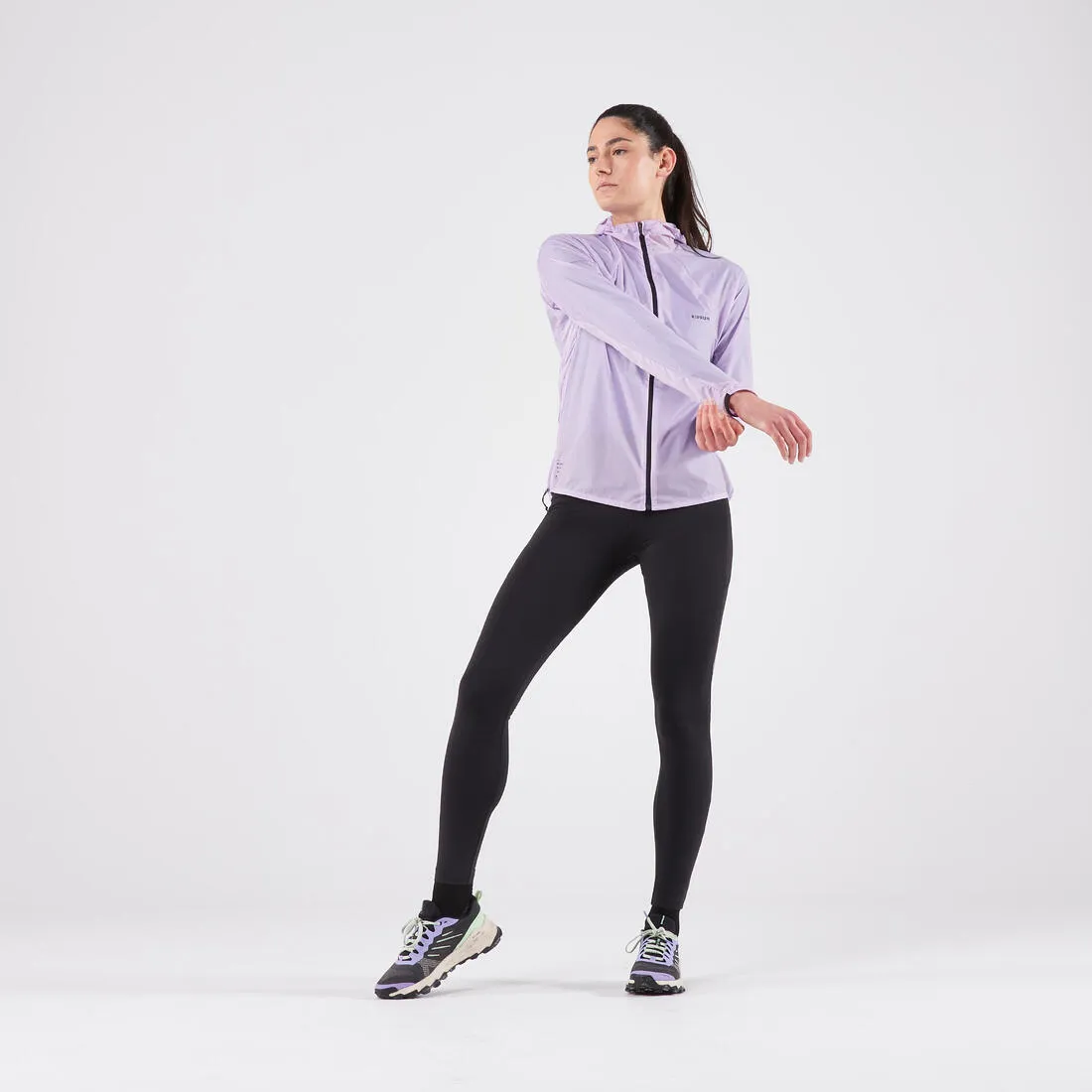 Women's Running & Trail Running Windproof Jacket - KIPRUN Run 900 Wind - Lilac