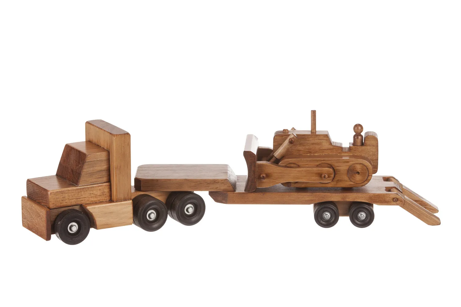 Wooden Low Boy Toy Truck