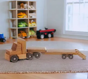 Wooden Low Boy Toy Truck