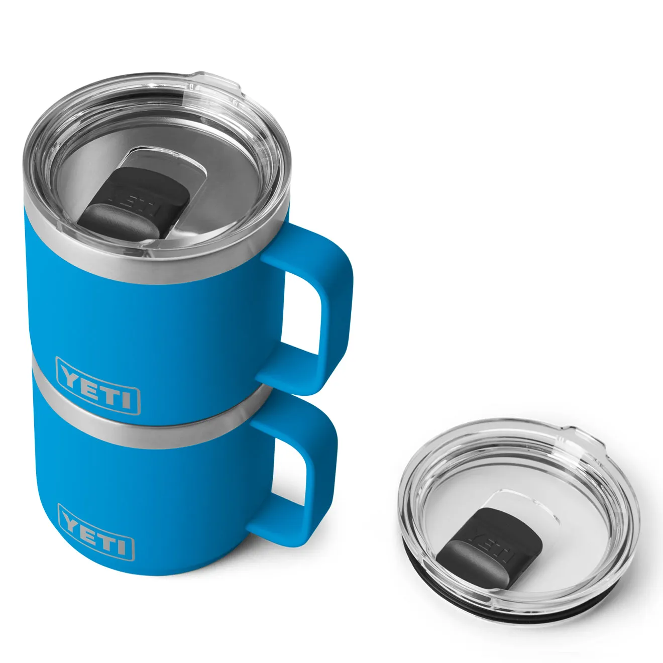 YETI Rambler 14oz Stackable Mug Big Wave Blue