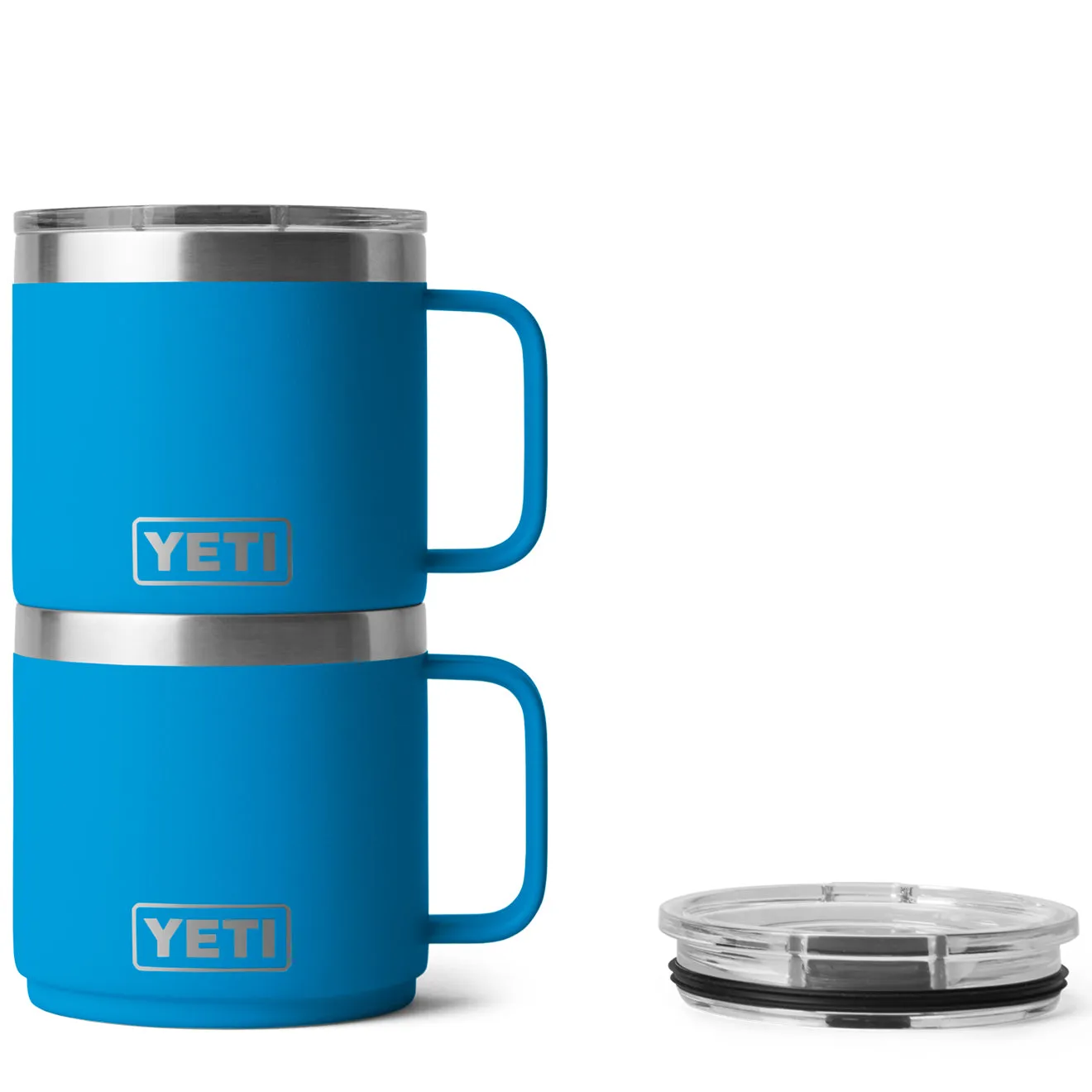 YETI Rambler 14oz Stackable Mug Big Wave Blue